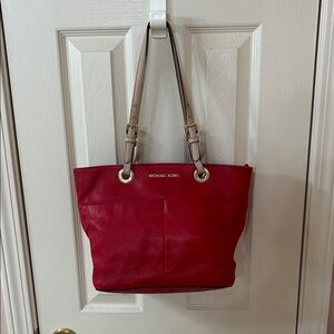 Michael Kors Red Tote Bag